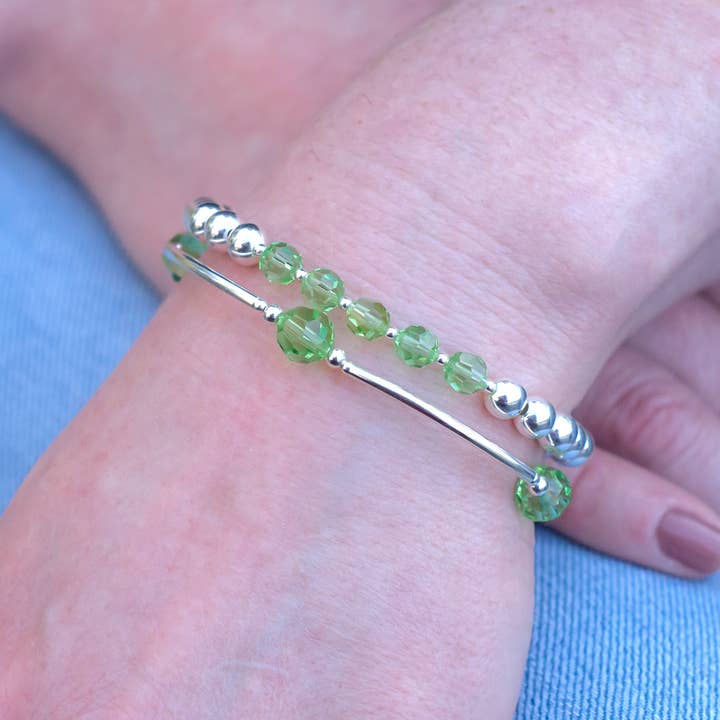 Made as Intended – Pulseira de missangas por atacado – Pulseira de bênção de cristal peridoto de 8 mm - agosto5
