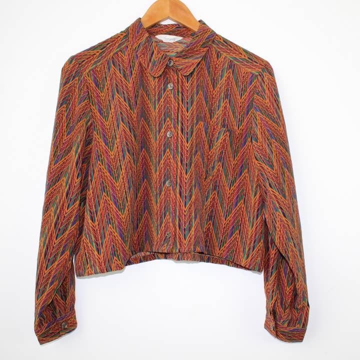 Sun's Out! - Vendita all'ingrosso Camicetta - Donna - Camicia a maniche lunghe con bottoni rielaborata - Corto9