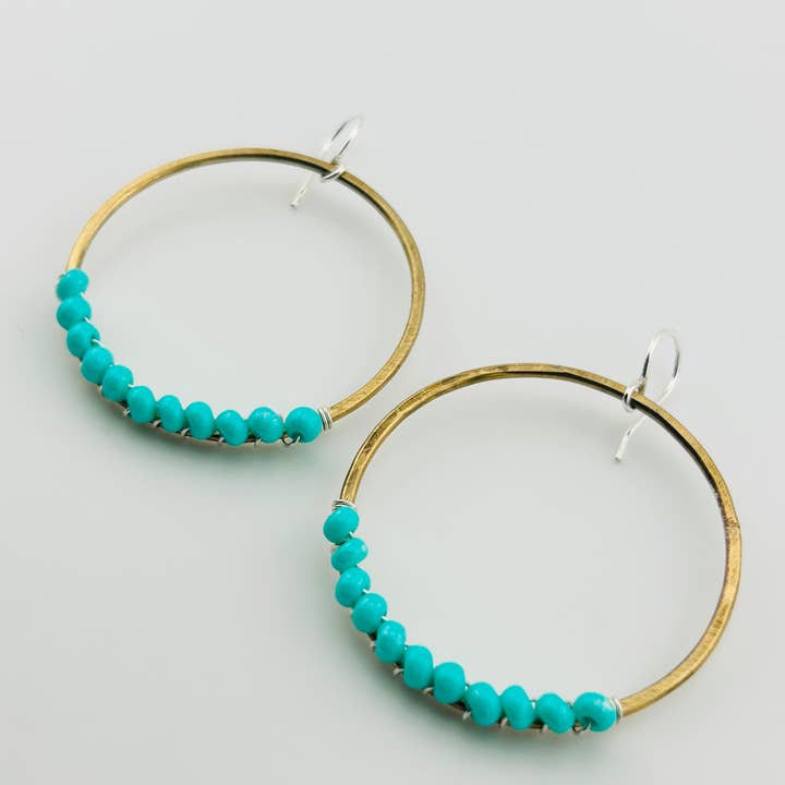 Solstice Hoops – Ocean Aura for wholesale by Jennifer Cervelli Jewelry