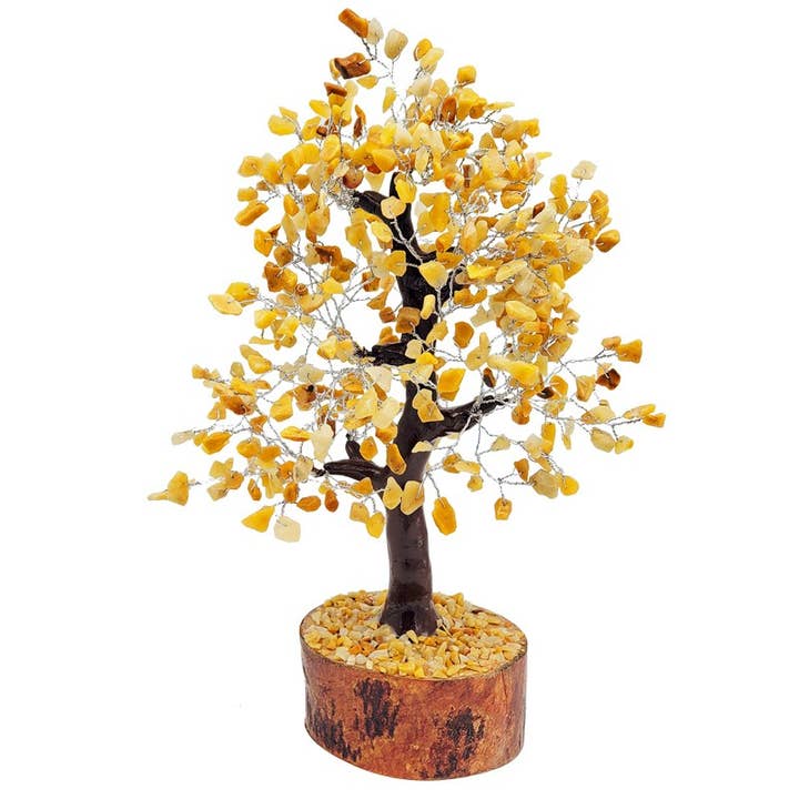Árvore da Felicidade com 500 Pedras de Aventurina Amarela, 25 cm por atacado de Artisans de Madagascar