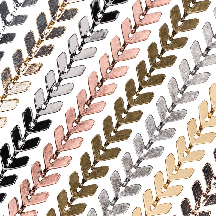 Chevron Sildebens Specialkæde - Flere Finishmuligheder Tilgængelige - Måler 6,5 mm - Sælges pr. Fod - CH 892 for engroshandel hos Continental Beads