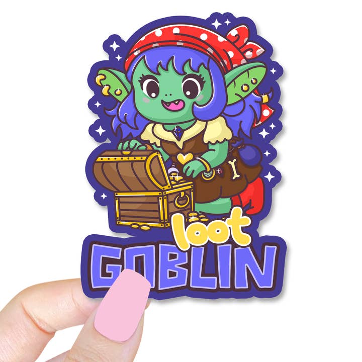 Loot Goblin Sticker for wholesale by Lil Charmery
