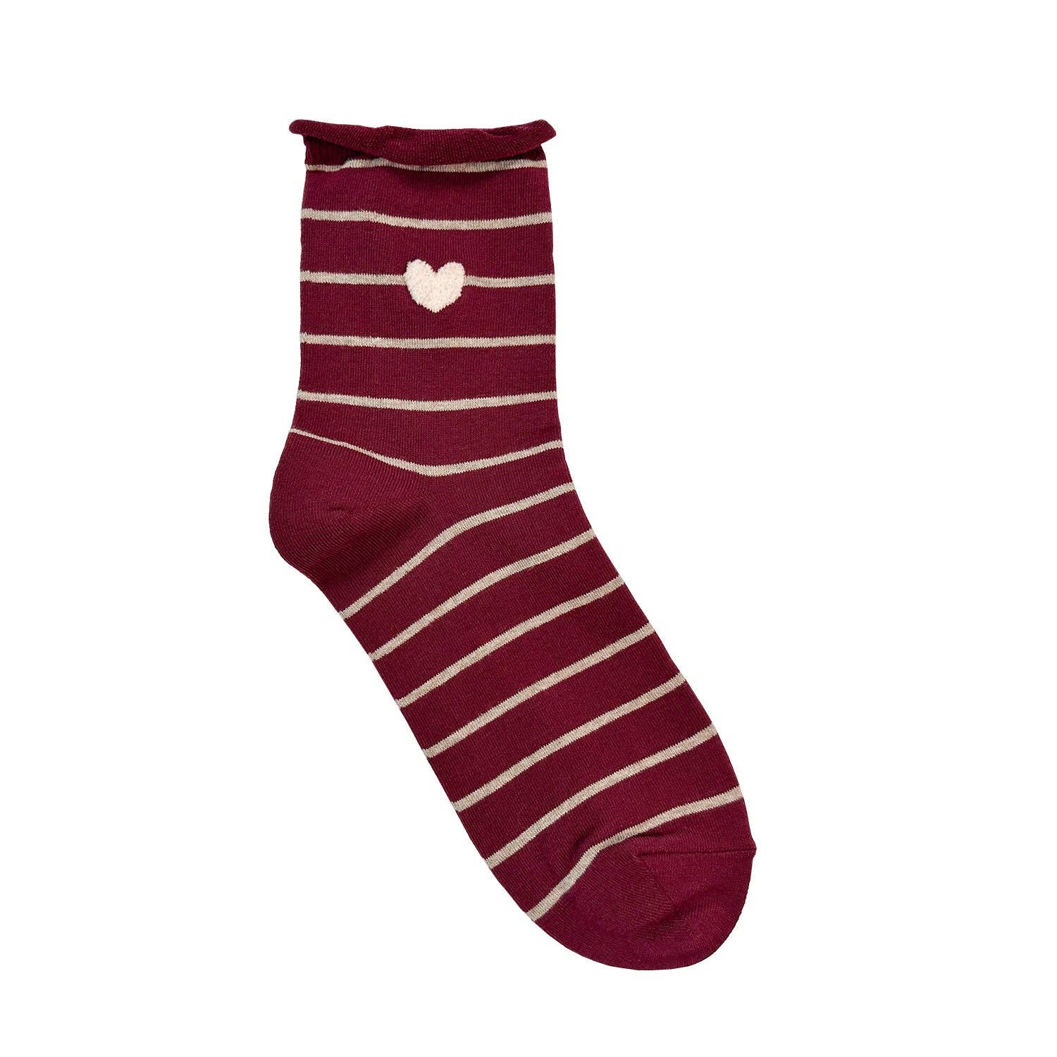 7DAYSSOCKS - Wholesale Socks - Women's - Women's Crew Rolling Heart Socks3
