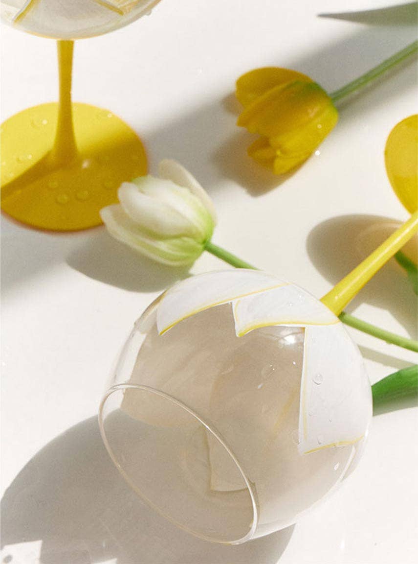 TUTU Home - Vendita all'ingrosso Bicchieri da vino - Bicchiere di cristallo verde dipinto a mano "Tulipe"7