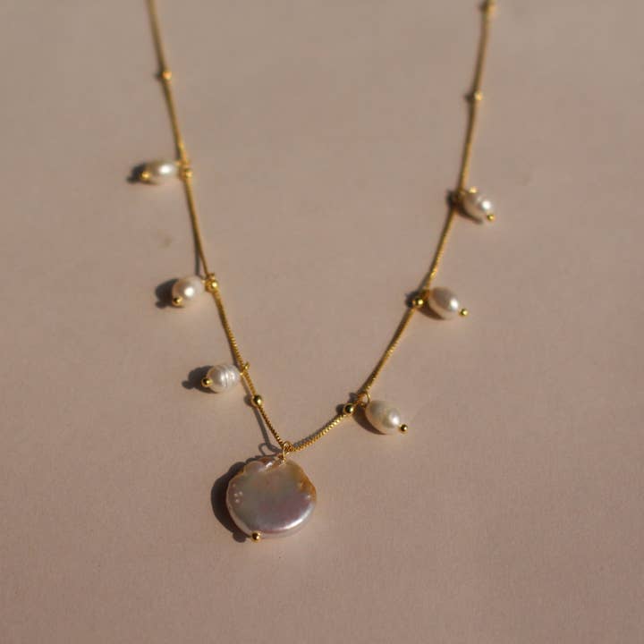 Kultiverat myntpärlhalsband | Mirna halsband | Demi Fine för wholesale av GYS