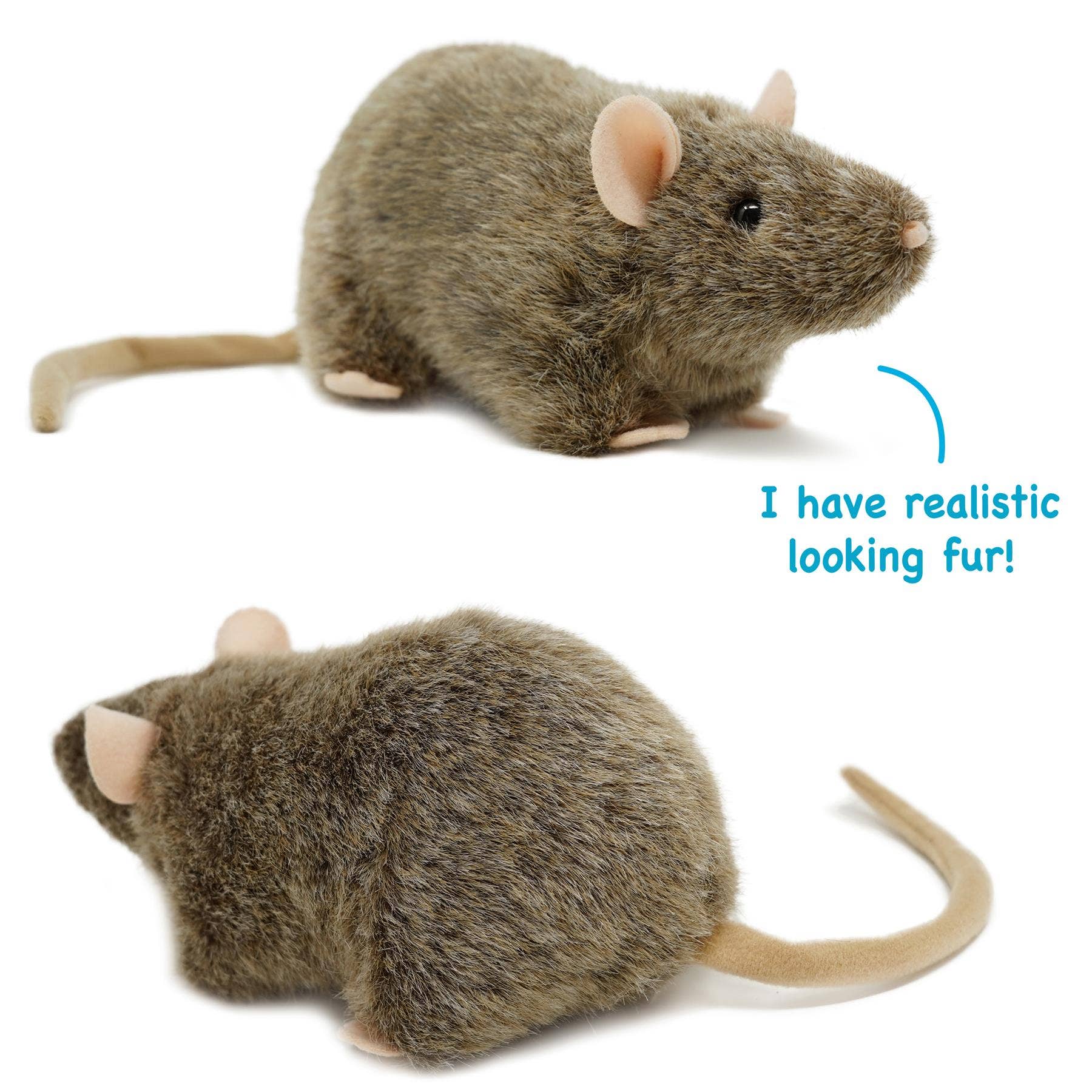VIAHART Toy Co. - Wholesale Stuffed/Plush Toy - Kids & Baby - Reuben The Rat | 7 Inch Stuffed Animal Plush3