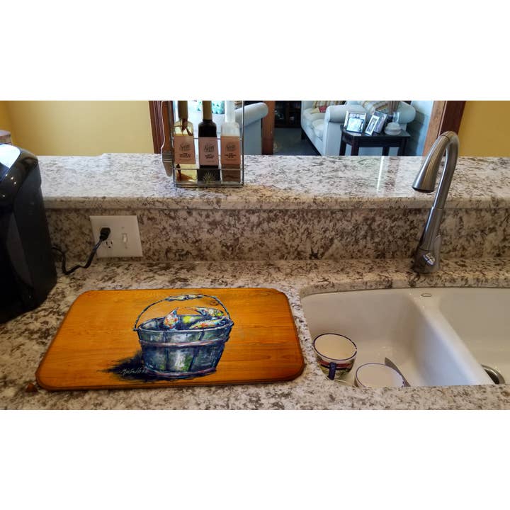 Caroline's Treasures – wholesale Dish-drying mat/rack – A Crab Bucket Dish Drying Mat MW2004