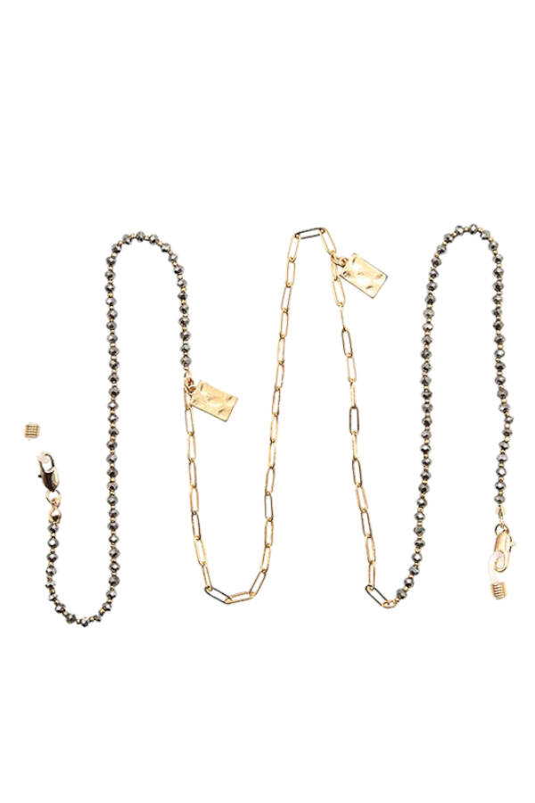 Andrea Bijoux - Wholesale Sunglasses/Eyeglasses Strap - Women's - GLASS BEAD CHAIN ACCENT ACCESSORY1