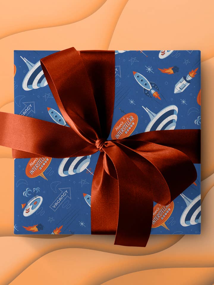 Henri’s Interstellar Hotel: Charity Eco-Friendly Wrapping for wholesale by Giftiply