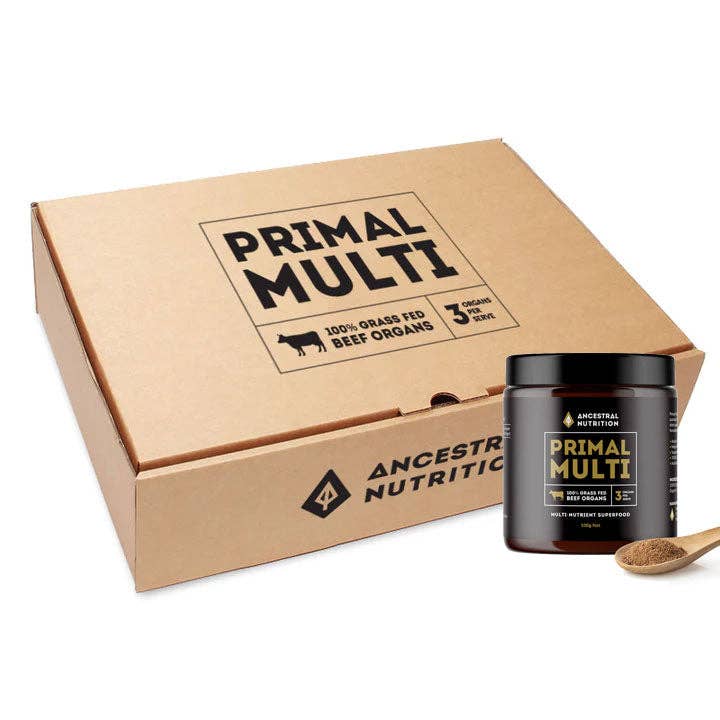 Primal Multi Grass-Fed Beef Organ Powder (Box of 6) for wholesale by Ancestral Nutrition Pty Ltd