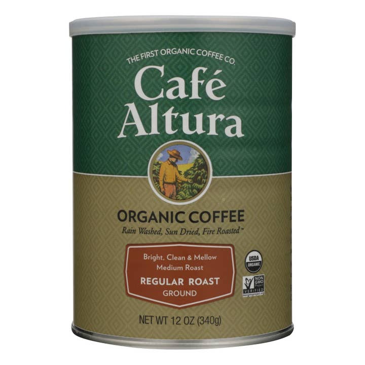Cafe Altura - Organic Ground Coffee - Regular Roast - Case Of 6 - 12 Oz. for wholesale by Ware Spark