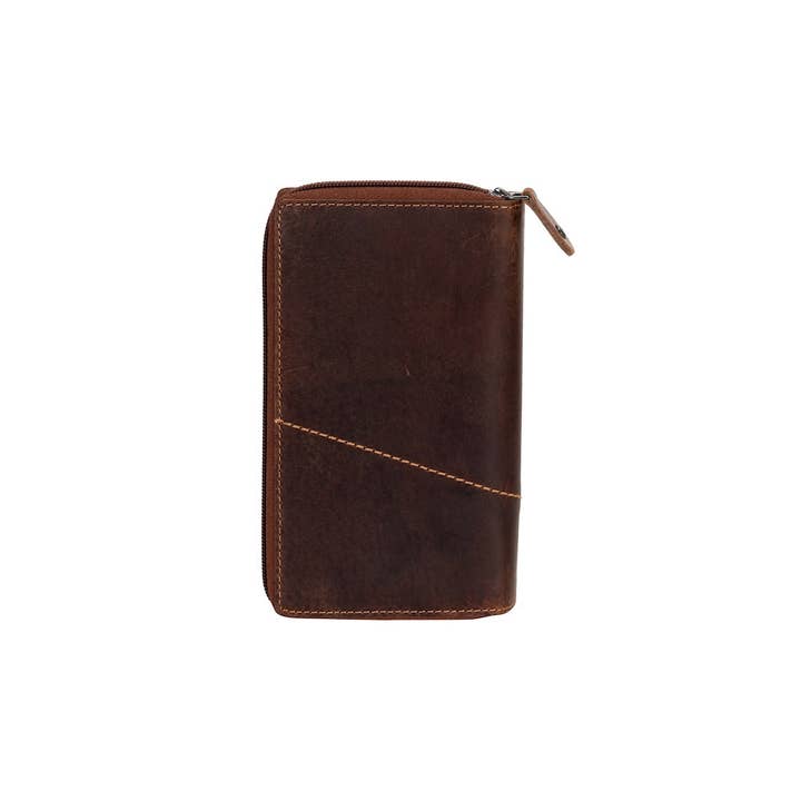Greenwood Leather AU - Wholesale Wallet – Women's - Wildera Leather “Aurora” Ladies’ Long Leather Wallet – Zip-Around RFID Wallet in Sandel1