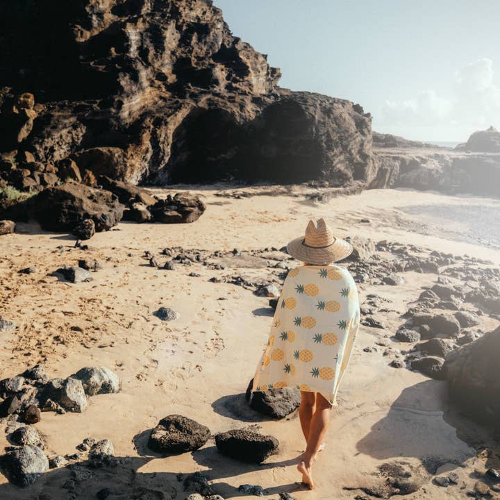 RHB HAWAII – Großhandel Badetuch – Sunshine Pineapple Strandtuch7