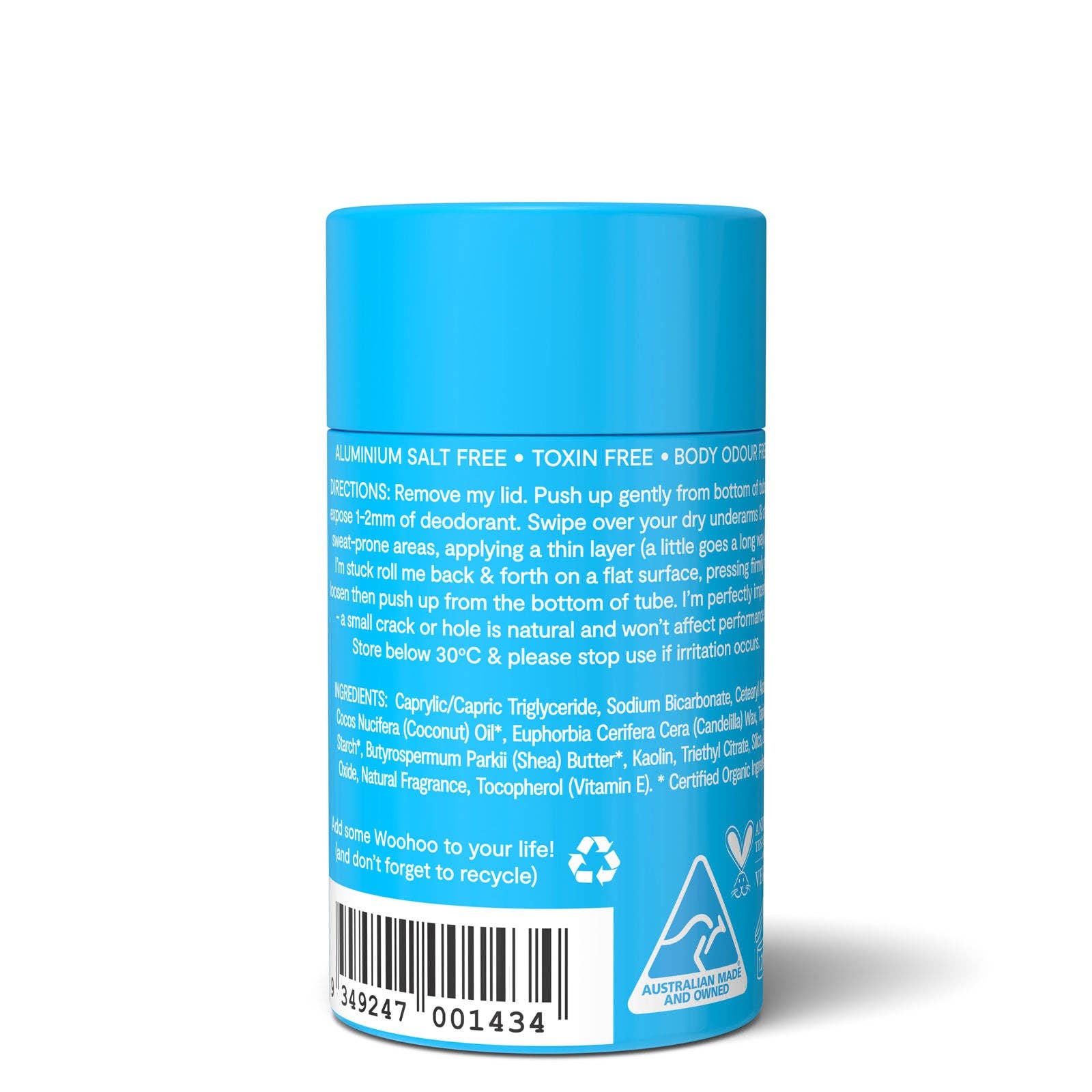 Woohoo Body - Wholesale Deodorant - Unisex - Woohoo Natural Deodorant & Anti-Chafe Stick (Surf) 60g - NEW FORMULA6