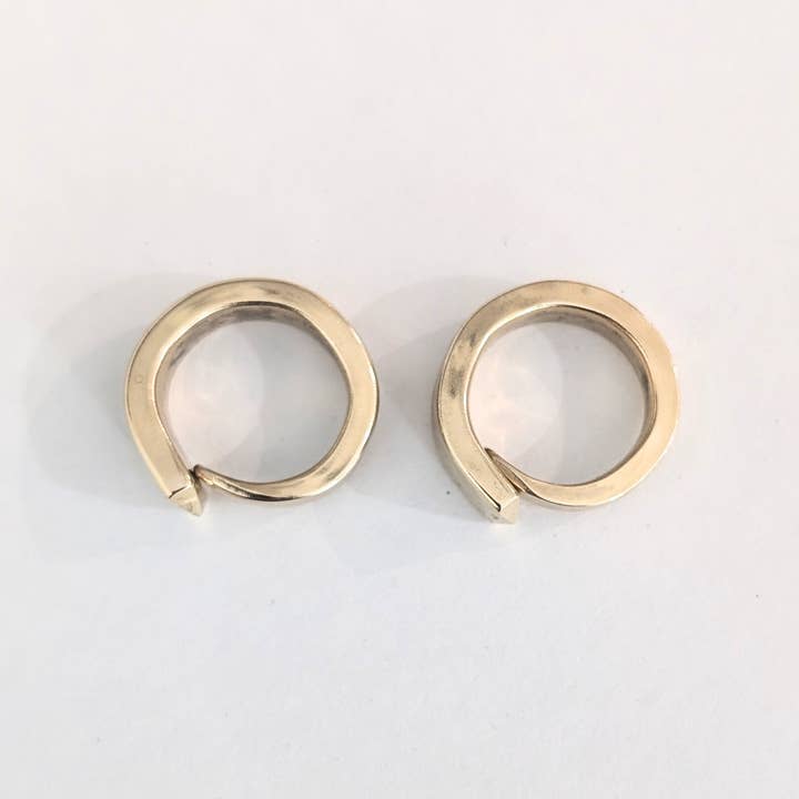 Lost & Forged - Wholesale Band/Stacked Ring - Gold Spoon Ring, Band Shape Ring, Bronze Silverware Jewelry