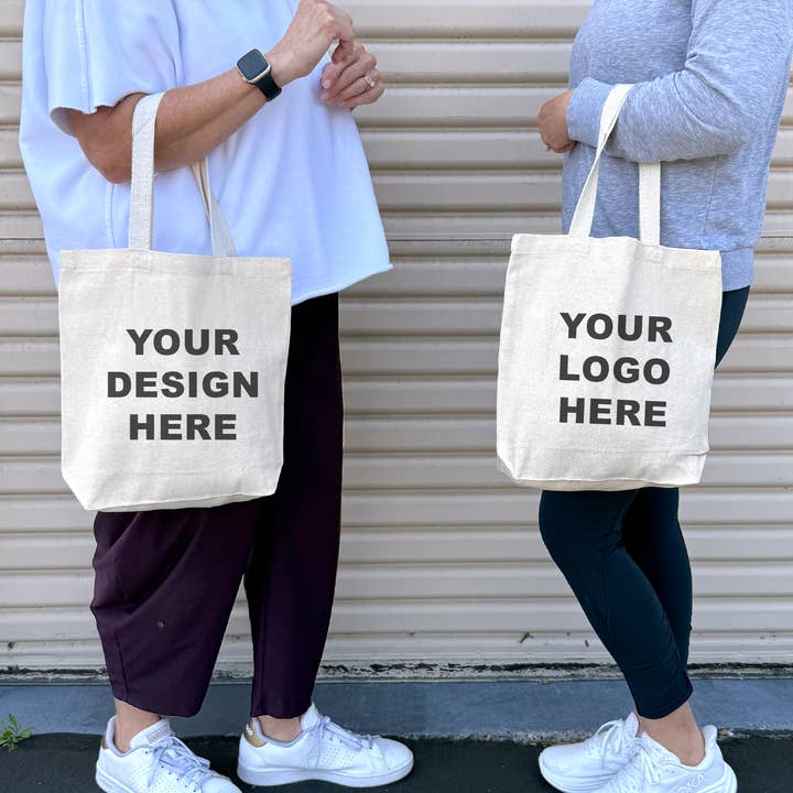 Small Canvas Tote Bag - Add Your Own Design or Text for wholesale by Sockprints