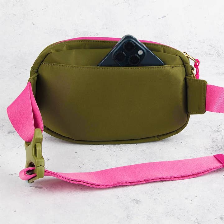 Bailey and Coco - Wholesale Belt Bag - Women's - Magnetic Snap Dog Walking Bum Bag - Olive it Hot15