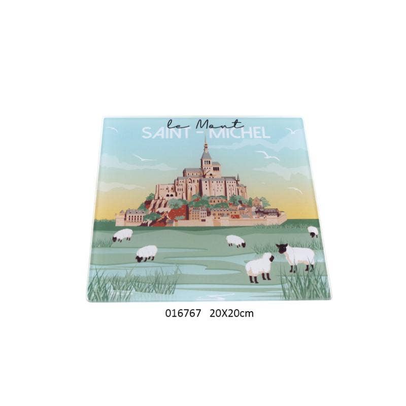 Faye - Wholesale Decorative Tray - Trivet 'Mont Saint Michel 7' 20 X 20 cm