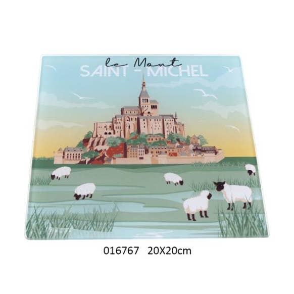 Faye - Wholesale Decorative Tray - Trivet 'Mont Saint Michel 7' 20 X 20 cm0