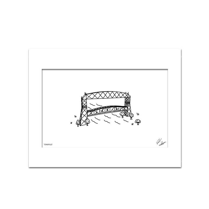 Townsville Art - Wholesale Art Print - Duluth Aerial Lift Bridge Minimalist Decor Minnesota Art1