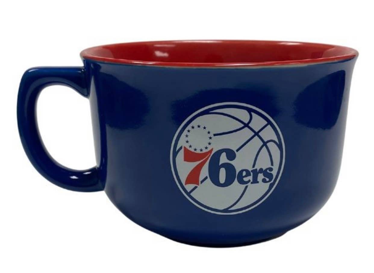 St. Louis Wholesale LLC - Wholesale Coffee Mug - FLT Style 32oz Ceramic Bowl Mug- Philadelphia 76ers0