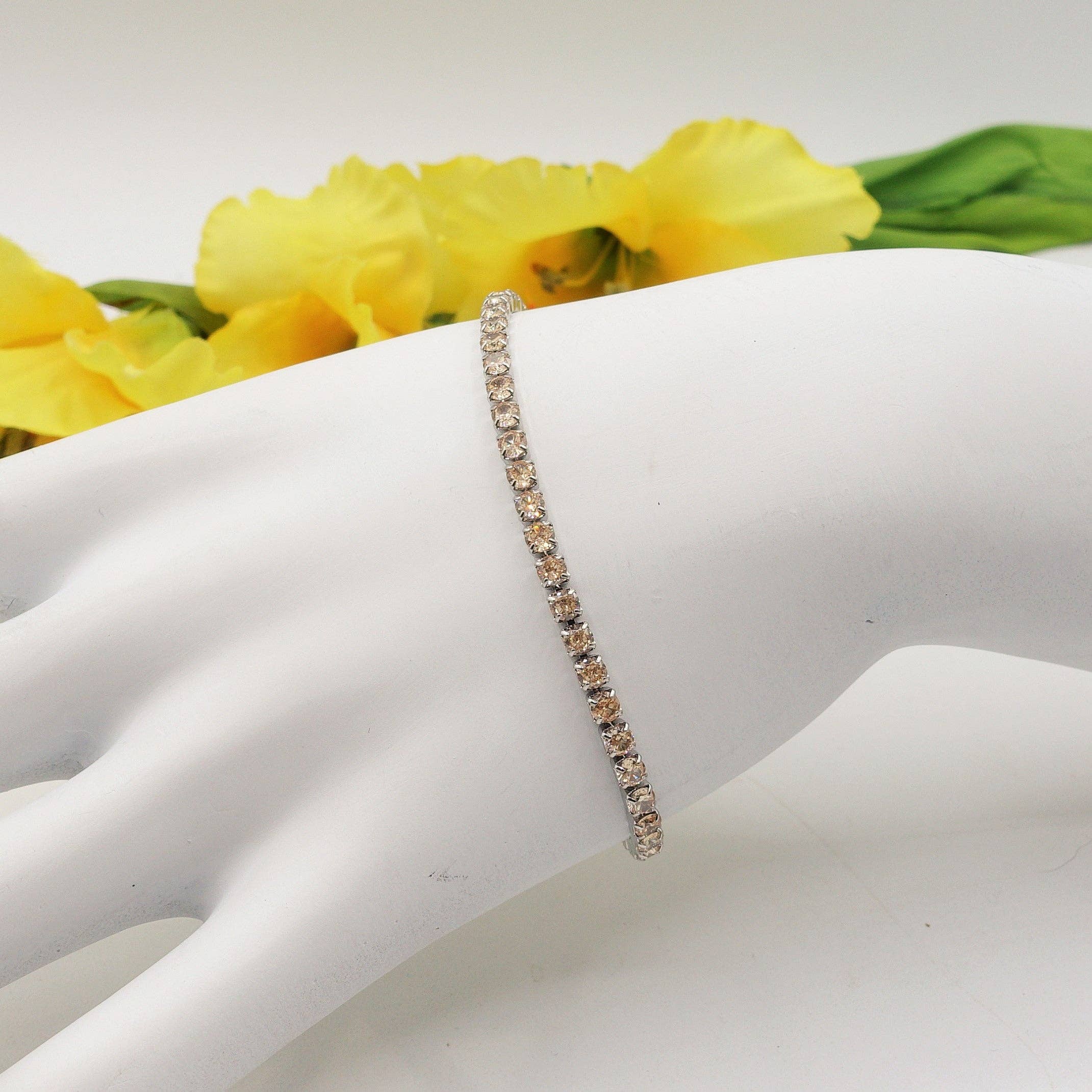 Daemon srls - Wholesale Tennisarmbanden - ALICIA ~ Tennisarmband van roestvrij staal met cubic zirconia3