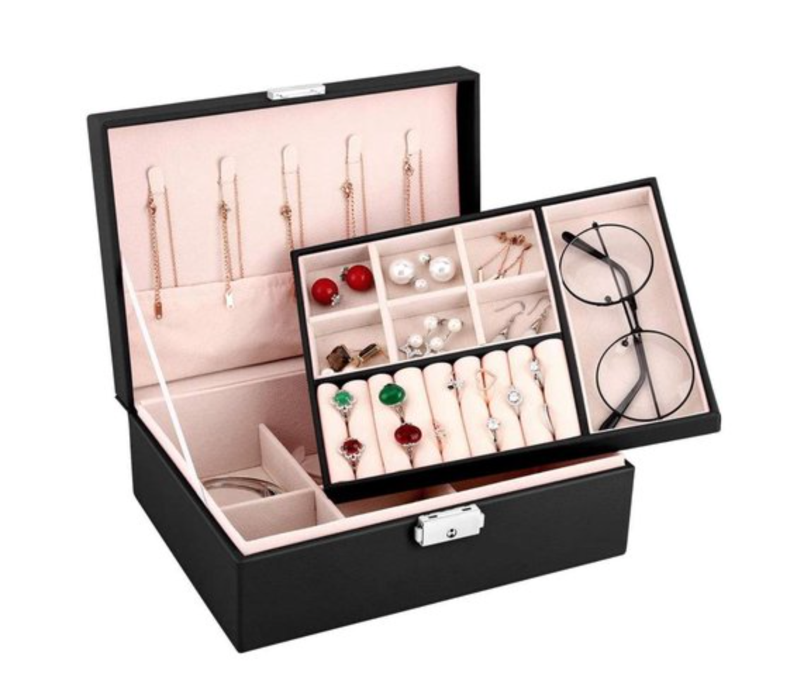 Emilie collection - Wholesale Jewelry Box/Organizer - Beauty case black0