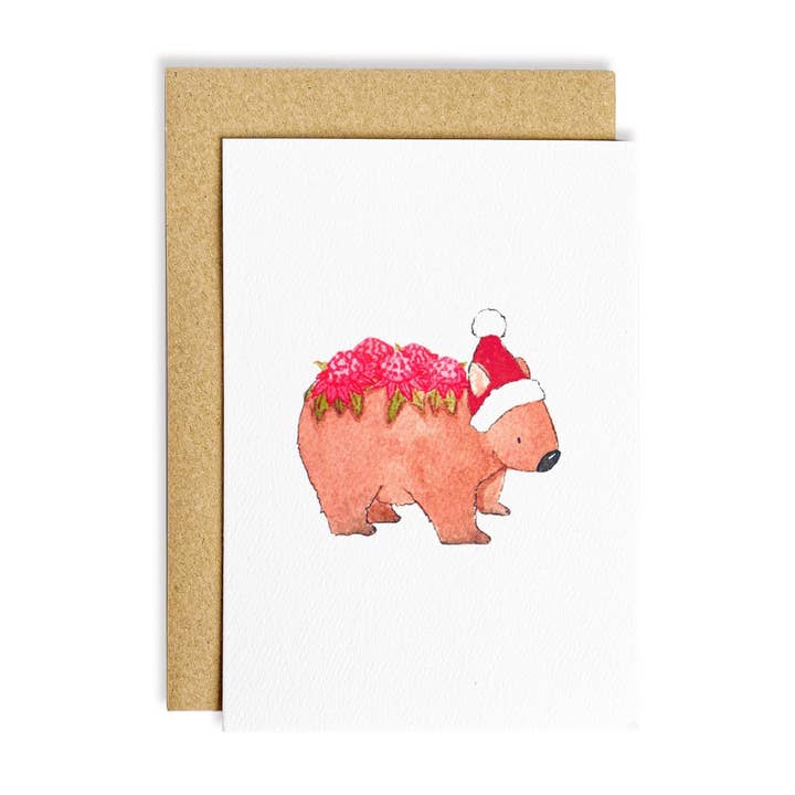 Wanda’s Hat Christmas Card for wholesale by The Wattle Studio