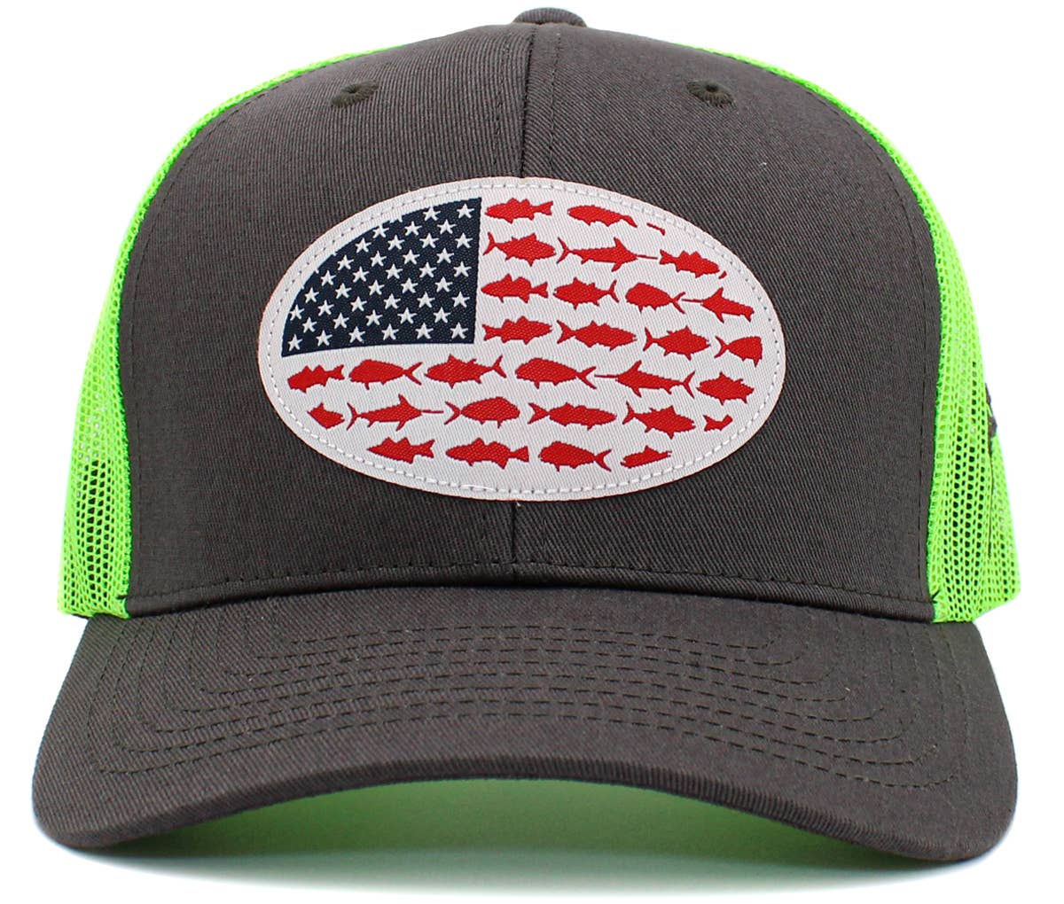 KBETHOS – wholesale Trucker hat – Unisex – USA Fish Flag Mesh Back Ballcap13