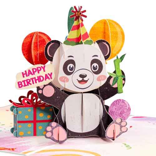 Paper Love – wholesale Birthday card – Birthday Panda Frndly Pop Up Card - 8"x6"6