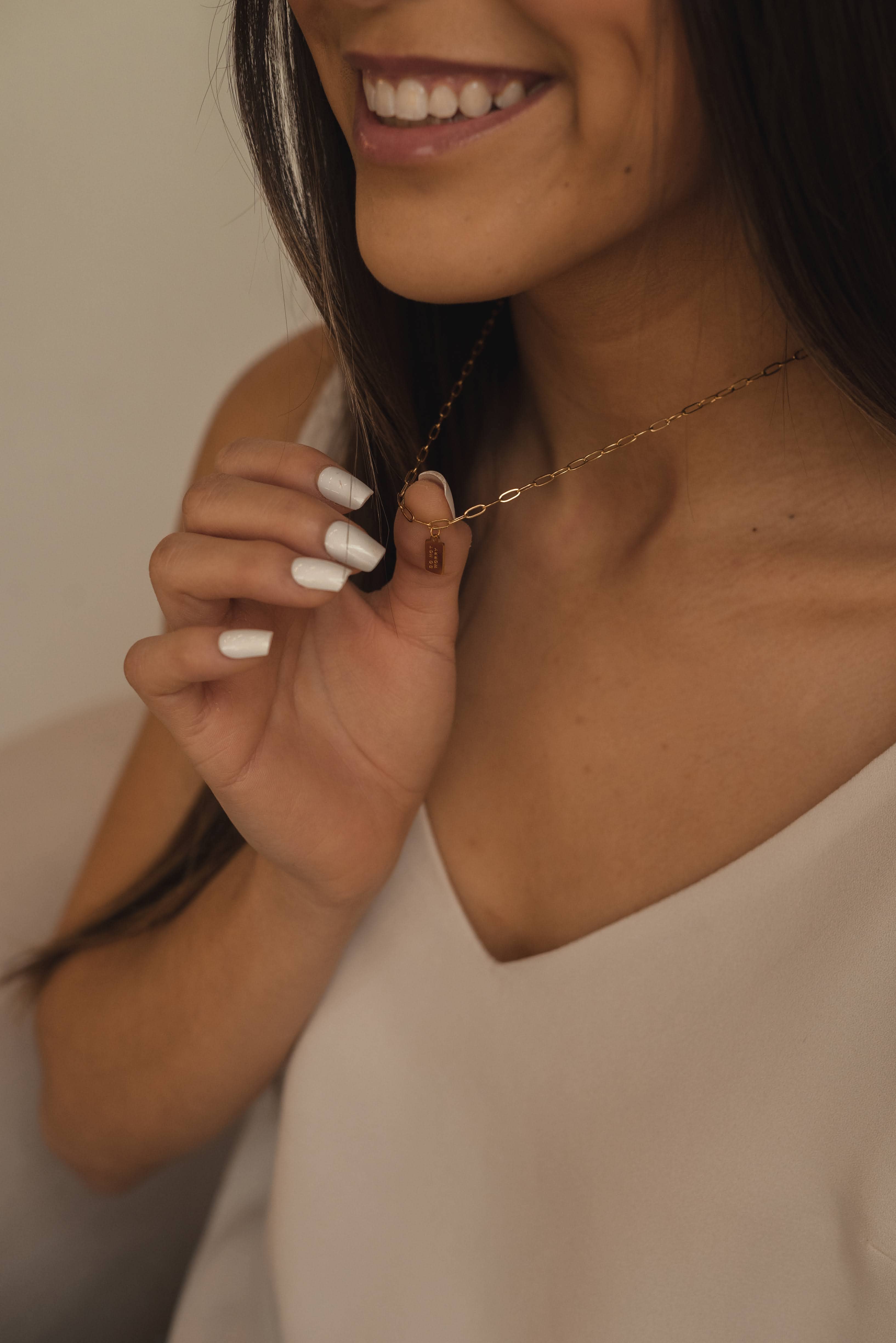 Dear Heart - Wholesale Pendant/Charm Necklace - Do Not Worry Mini Tag Necklace | Christian Jewelry3