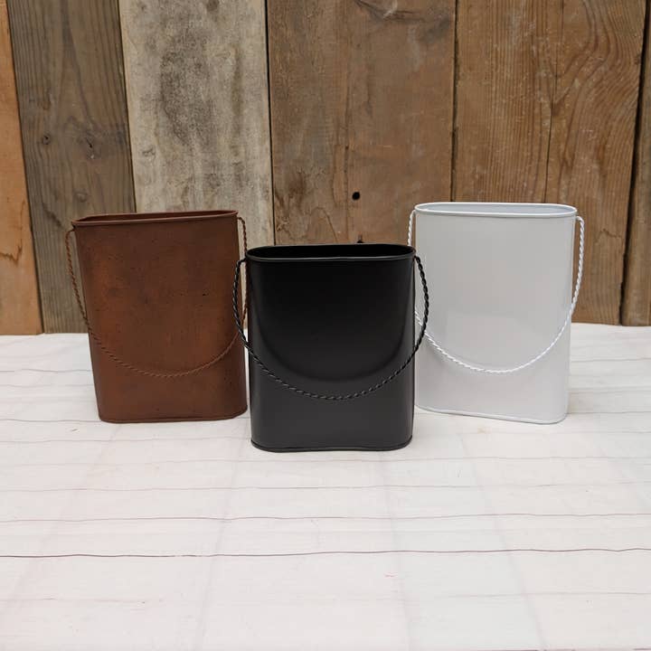 Tin Pocket with Handle for wholesale by A.T. Imports