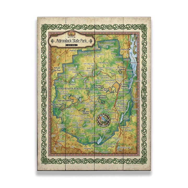 Parc d'État des Adirondacks, New York - Décoration murale pour la vente par Old Wood Signs