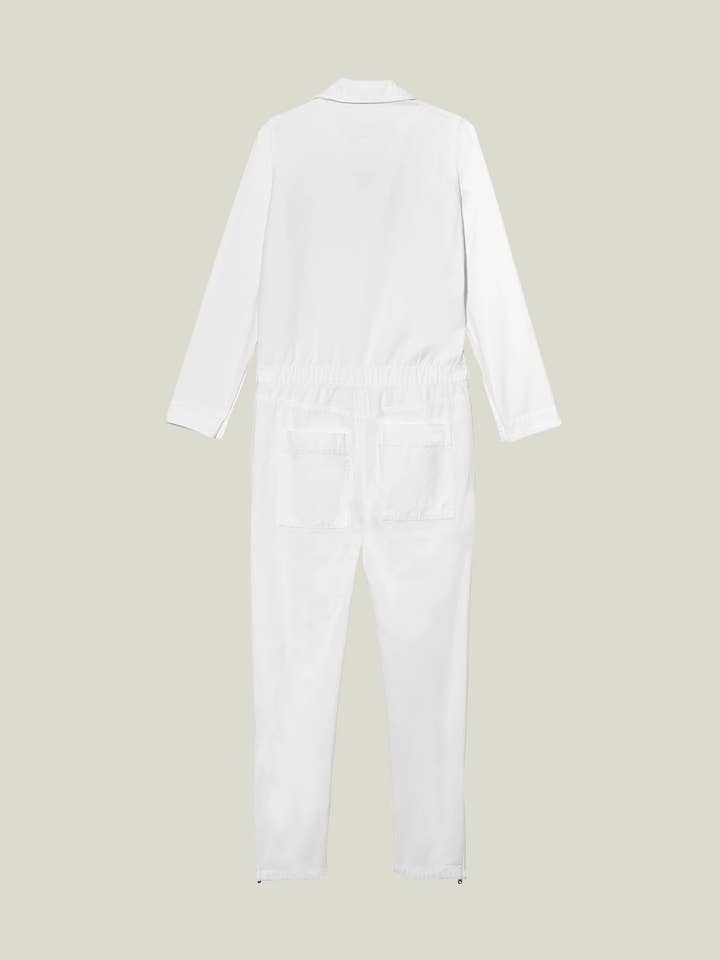 House of Minimus - Wholesale Jumpsuit - Women's - Women's-Boilersuit-White-Cotton-Twill3