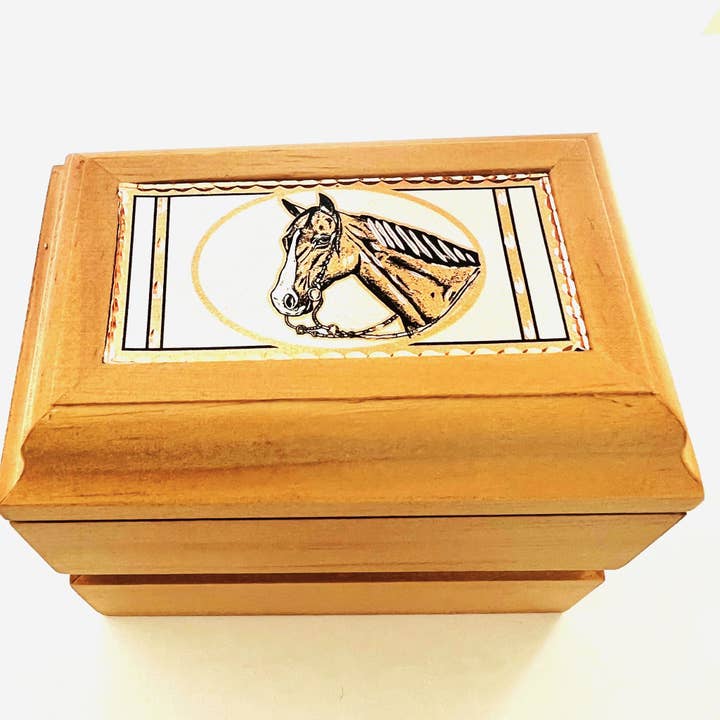 KS 10 keepsake Wooden Box horse head for wholesale by COPPER ARTS INC.