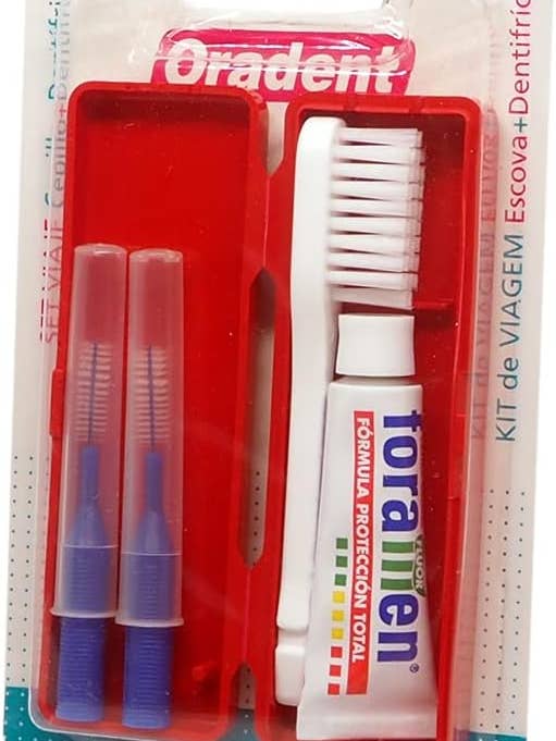 Set Reisset vouwborstel +tandpasta + Interdentale borstels voor wholesale door FORAMEN