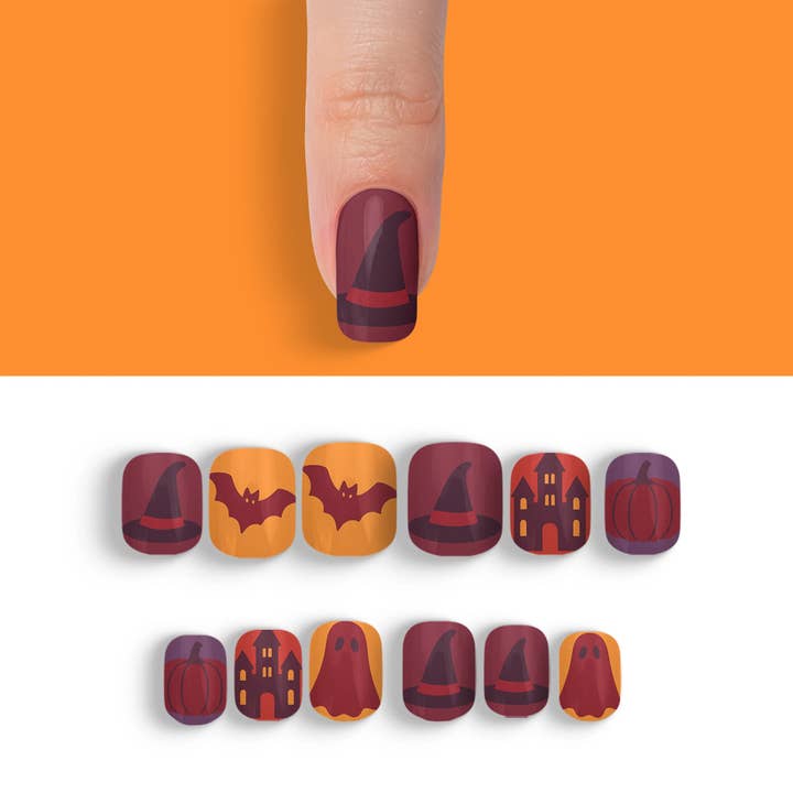 FYNE BODY - Wholesale Press-on/fake nails - Vampire Velvet Burgundy Halloween Press-On Nails70