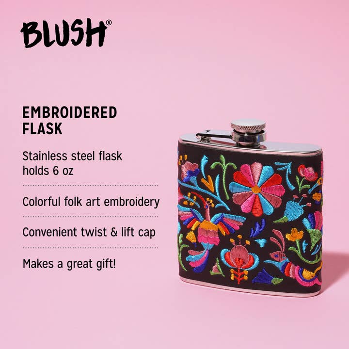 Blush - Wholesale Flask - Embroidered Flask