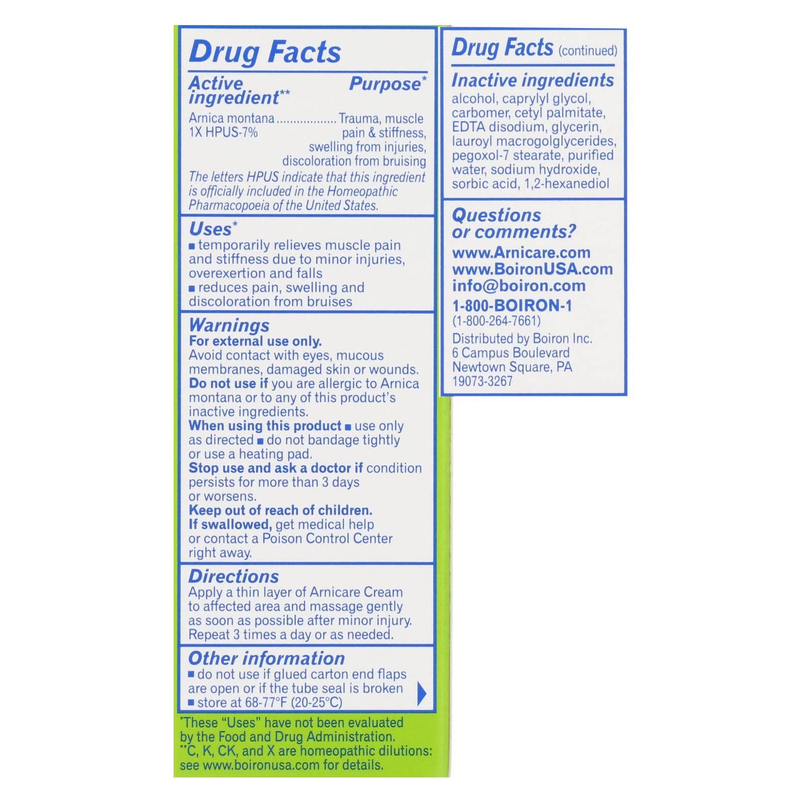 Everyday Supply Co - Wholesale Pain Relief Spray/Cream - Boiron - Arnica Cream - 1.33 Oz1