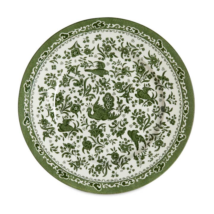 Assiette à dîner Green Regal Peacock Plate pour la vente par Burleigh