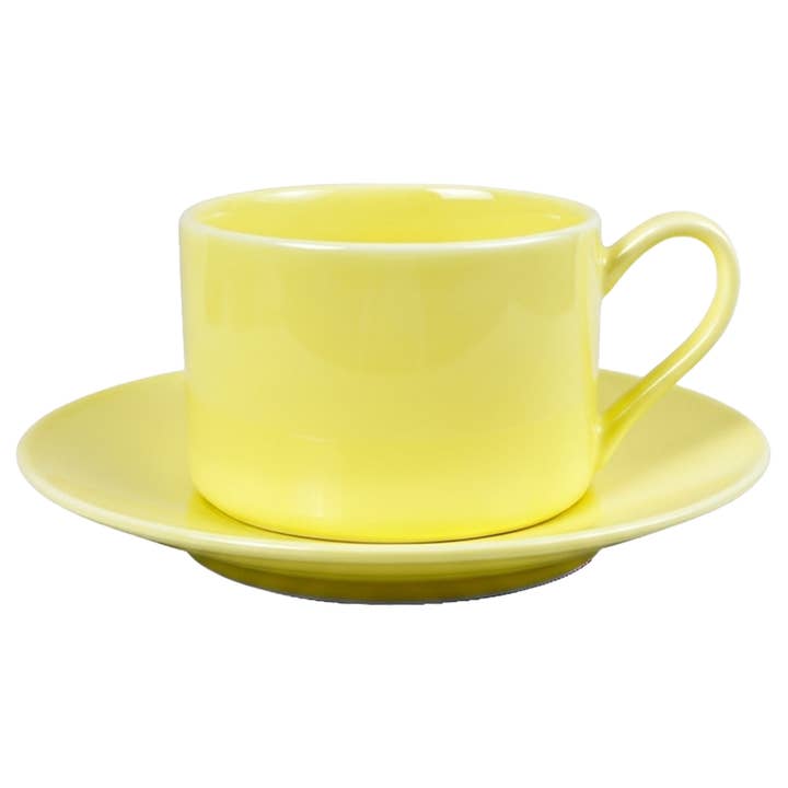 Tasse à cappuccino de 8 oz - Grande tasse à café en céramique avec soucoupe pour la vente par Royal Ceramics