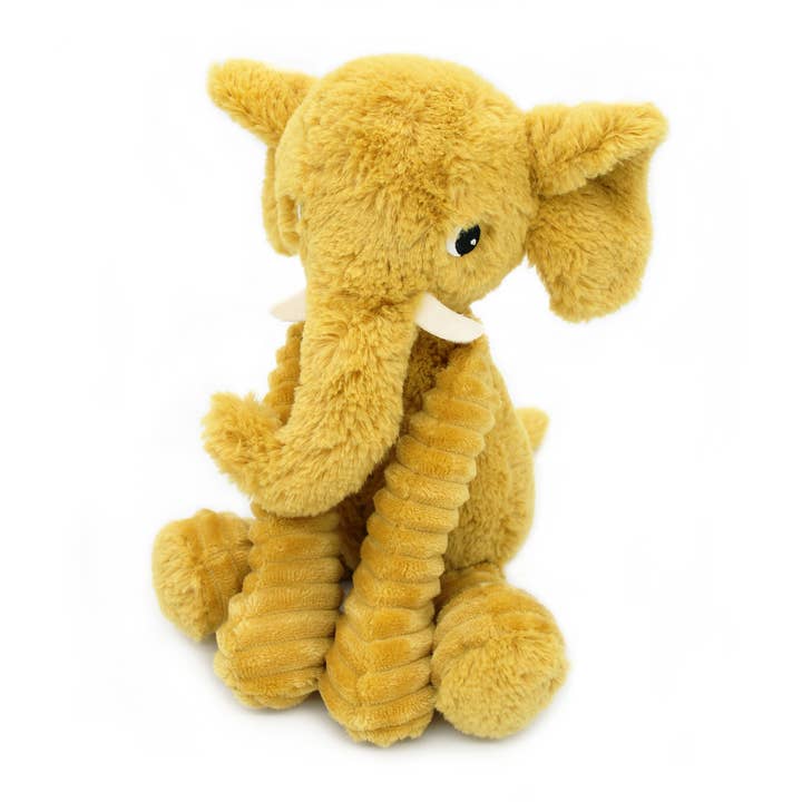 LES PTIPOTOS - 25CM MUM & BABY ELEPHANT MUSTARD for wholesale by Les Déglingos, France