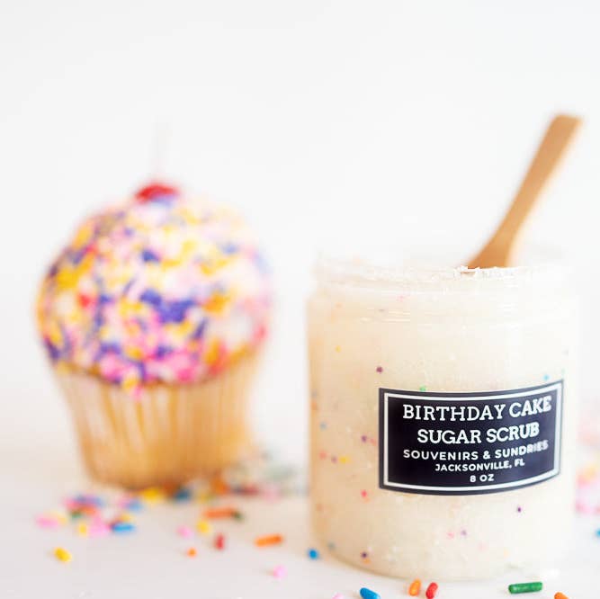 Souvenirs & Sundries - Wholesale Body Scrub/Exfoliant - Verjaardagstaart Sugar Scrub0