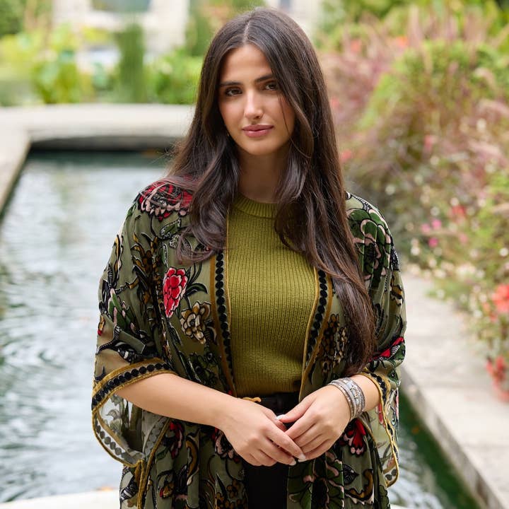 Velvet Muse Burnout Kimono and other Purchase Wholesale fabric velvet. Free Returns & Net 60 Terms on Faire trending on Faire.