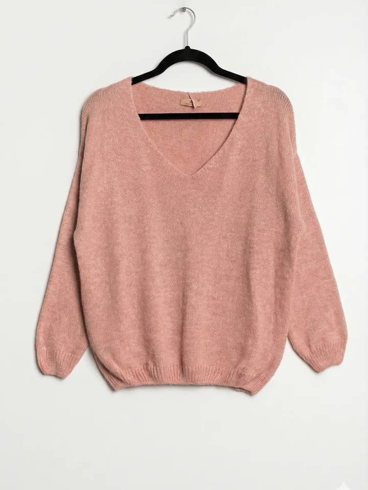 Mimi & Gogo - Vente Pull en maille – femme - Pull uni basique @20127_uni10