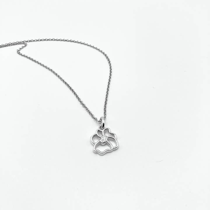 Wildflower Pendant with 18” chain for wholesale by Ivette Jewelry and Design