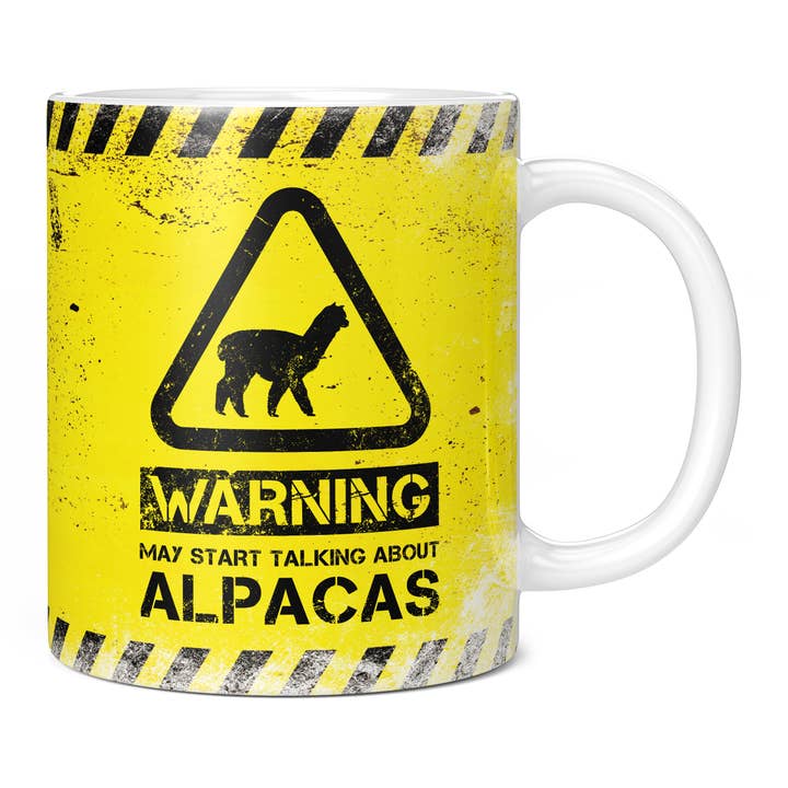 Alpaca Mug - Warning May Start Talking About Alpacas for wholesale by Mug Monster