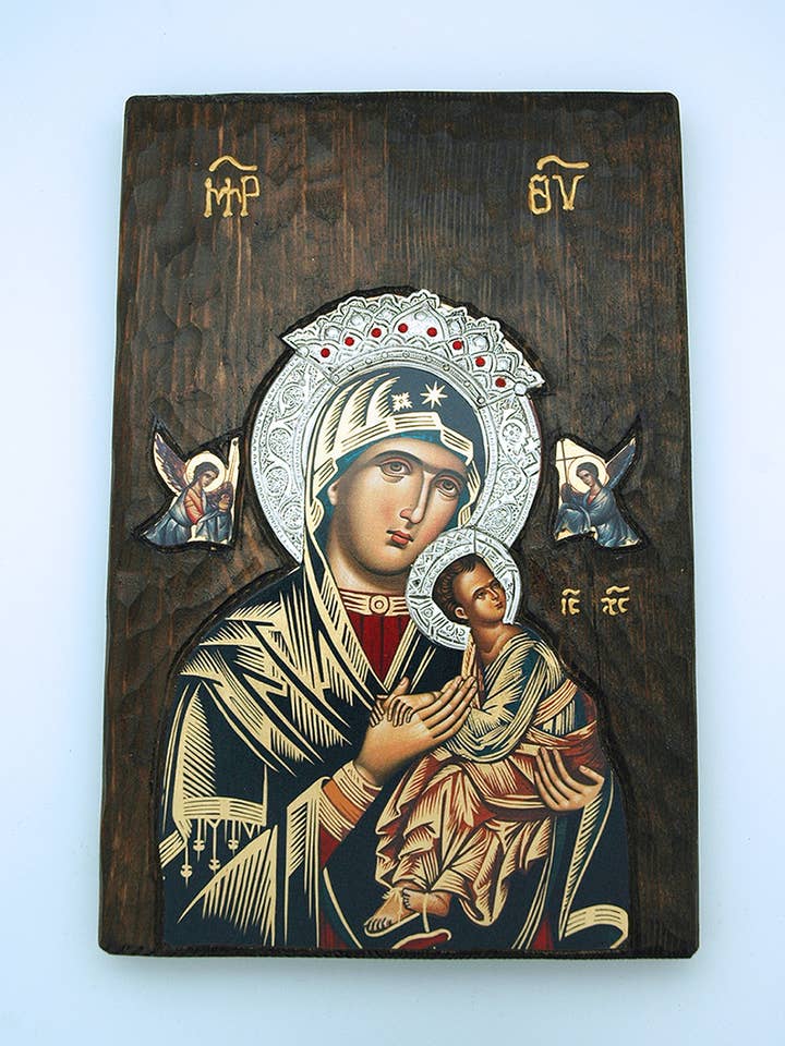 GANSIL2PH- Icono de la Virgen griega para venta al por mayor de Contreras Designs