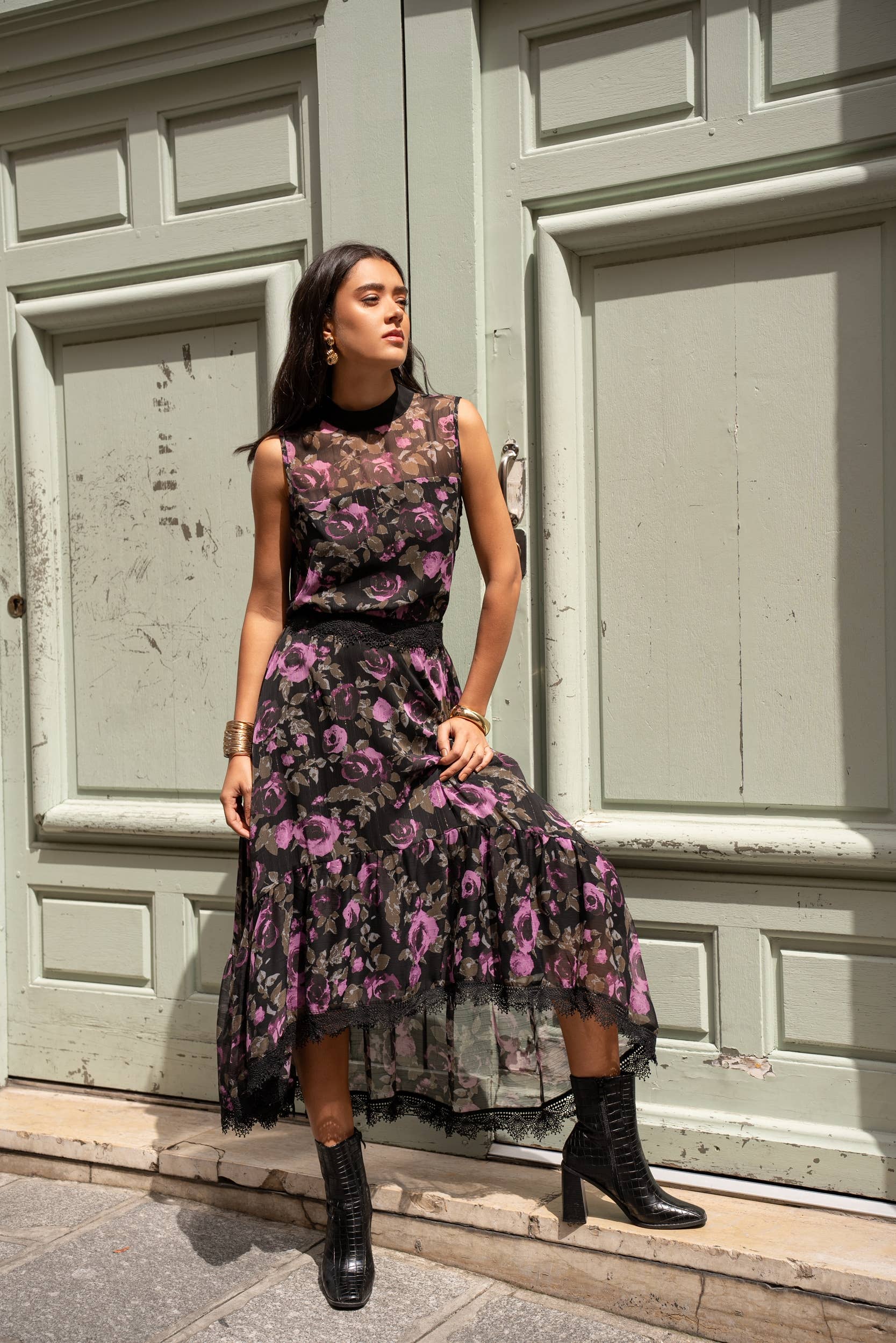 CHOKLATE PARIS – Engroshandel Nederdel - Dame – September nederdel i asymmetrisk blonder - 809886