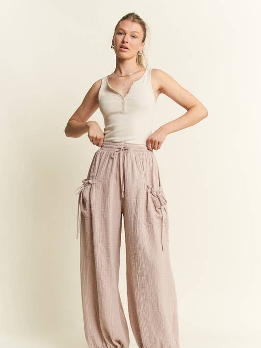 JADE BY JANE - Wholesale Pants - Women's - VINTAGE GAUZE JOGGER PANTS